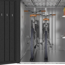 Abri pour 3 vélos en métal anthracite Kosto 2,74m² - X-METAL