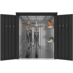 Abri pour 3 vélos en métal anthracite Kosto 2,74m² - X-METAL