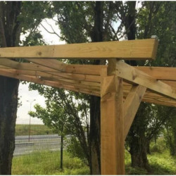 Toit de terrasse 300x200cm en bois Couv’Terrasse® - Chalet et Jardin