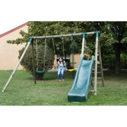 Portique en bois avec toboggan – COMANCHE	