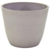 Pot en plastique recyclé Ecostone D.58xH.51cm couleur taupe - Megacollections