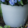 Pot en plastique recyclé Ecostone D.53xH.40cm couleur gris clair - Megacollections