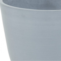 Pot en plastique recyclé Ecostone D.53xH.40cm couleur gris clair - Megacollections