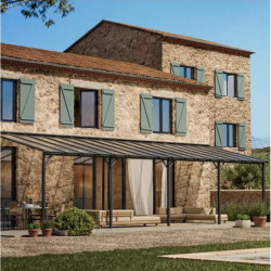 Pergola adossée 300x1070cm en aluminium - Harmonie - PERGOFRANCE