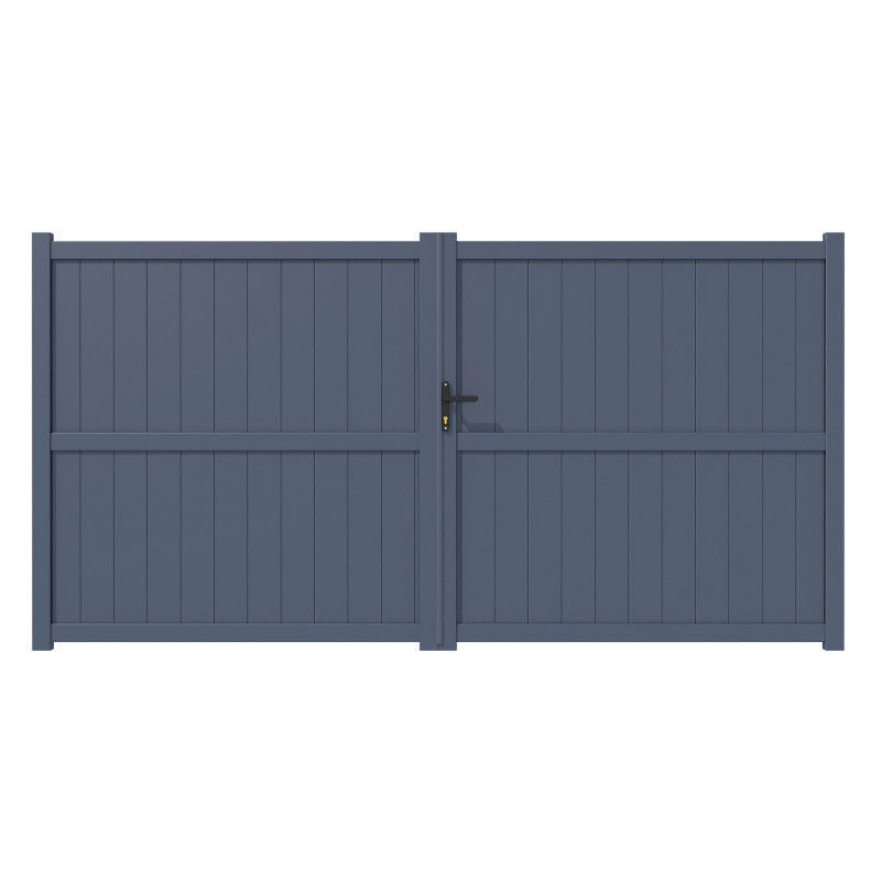 Portail battant prêt à poser en aluminium 300x180cm VERTILON - X-METAL