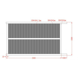 Portail coulissant prêt à poser en aluminium 300x180cm VERTILON - X-METAL