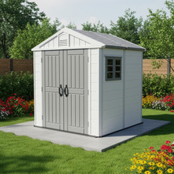 Jôbu Abri de jardin résine Polyéthylène Haute Densité (HDPE) Beige 4.97m²