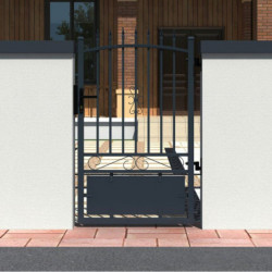 Portillon ajouré en aluminium 100x180cm LOUISON - X-METAL