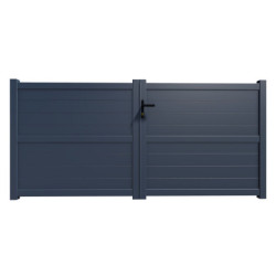 Portail battant en aluminium 400x160cm HORACE - X-METAL