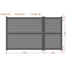 Portail battant asymétrique en aluminium 300x180cm HORACE - X-METAL