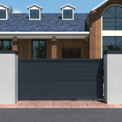 Portail coulissant en aluminium 400x160cm HORACE - X-METAL