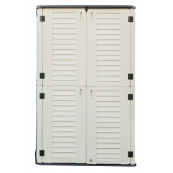 Armoire de jardin en résine beige - H.202cm - Jôbu