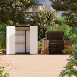 Armoire de jardin en résine beige - H.202cm - Jôbu