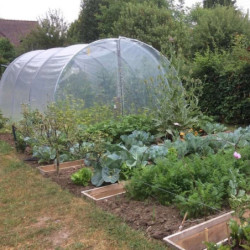 Serre tunnel Essentielle à pieds arrondis 3x4,5m avec bâche PE 200µ - Serres Tonneau