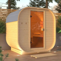 Sauna d'extérieur Tonneau Quadro 1 - 2 à 4 places - 38mm - KARIBU