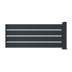 X-Metal Clôtures en aluminium Aluminium Gris anthracite