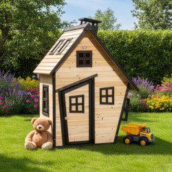 Maisonnette pour enfants en bois FSC thermo-traité Pschitt - Abracadaprout
