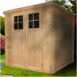 Abri de jardin 4m² en bois brut 19mm - porte de 34mm - sans plancher - Timbela