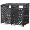 Cache-poubelles double en bois FSC 149*92*122cm - Arbour
