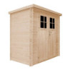Abri de jardin en bois brut 19mm - 235x130cm - porte de 34mm - sans plancher - Timbela