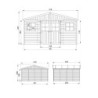 Abri de jardin en bois brut 17mm - 401x395cm - sans plancher - Timbela