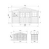 Abri de jardin en bois brut 17mm - 401x199cm - sans plancher - Timbela