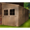 Abri de jardin adossé en panneaux 17mm - 201x493cm - sans plancher - Timbela