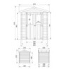 Abri de jardin 4m² en madriers 19mm - sans plancher - Timbela