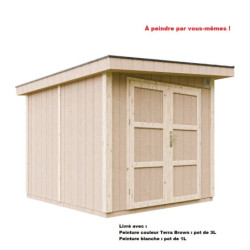 Abri de jardin M903A avec peinture Terra Brown - Timbela