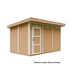 Abri de jardin M904 avec peinture Harvest Honey - Timbela