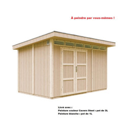 Abri de jardin M904A avec peinture Cavern Steel - Timbela