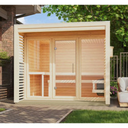Sauna en bois d’extérieur Angkor 3 - 5 places 38mm KARIBU