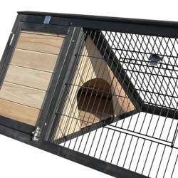 Clapier d’extérieur en bois - L116xP50xH41cm - Shelty Pet