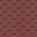 Shingles hexagonaux rouge pour toiture abri de jardin 3m² Timbela - Rouge