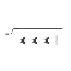 Store banne motorisé 395x300cm DECO toile polyester grise - X-METAL