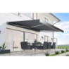 Store banne motorisé 500x300cm LEDY anthracite toile polyester anthracite - X-METAL