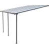 Pergola adossée ajustable anthracite - toit de terrasse en alu 400x434cm X-METAL