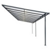 Pergola adossée ajustable - toit de terrasse en alu anthracite 400x801cm - X-METAL