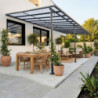 Pergola adossée ajustable en aluminium - profondeur 400cm x longueur 985cm - X-METAL