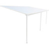 Pergola adossée ajustable en aluminium blanc - profondeur 400cm x longueur 618cm - X-METAL