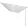 Pergola adossée ajustable - toit de terrasse en alu blanc 400x801cm - X-METAL