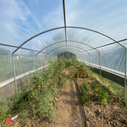 Bâche de toit en PE 200µ avec aérations pour les serres 4 Saisons - Serres Tonneau