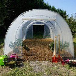 Serre de culture maraîchère pieds droits 18m² avec 2 portes zippées - RICHEL