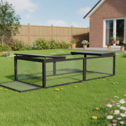 Clapier en bois FSC et grillage évolutif 180x90cm - Shelty Pet