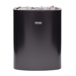 Poêle électrique 9kW en acier noir - commande à distance - Narvi NC