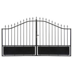 Portail battant semi-ajouré en fer 350x173cm AURORE - X-METAL