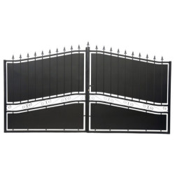 Portail battant plein en fer 350x195cm SELENE - X-METAL