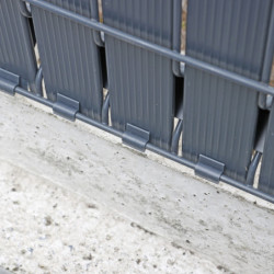 Kit lamelles occultantes PVC pour panneau de clôture rigide - coloris gris anthracite - NATURE