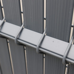 Kit lamelles occultantes PVC pour panneau de clôture rigide - coloris gris anthracite - NATURE