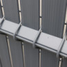 Kit lamelles occultantes PVC pour panneau de clôture rigide - coloris gris anthracite - NATURE